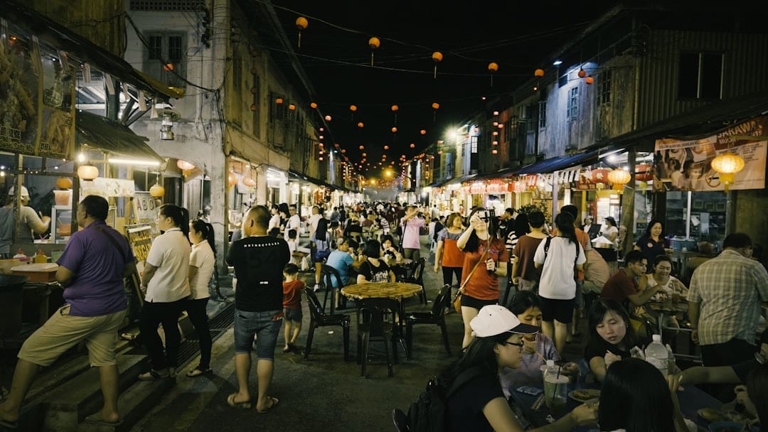 Vibrant local street food dining experience